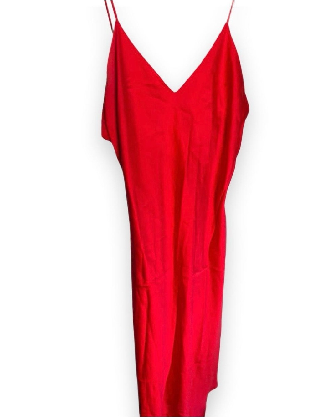 100% SILK Vintage Victoria Secret Ferrari Red slip dress. Size M.